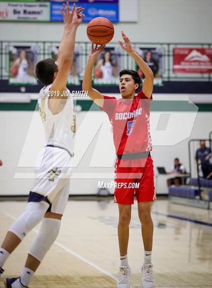 Thumbnail 1 in Santa Fe vs. Socorro (Jalene Berger Allstate Holiday Tournament) photogallery.