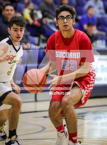Thumbnail 3 in Santa Fe vs. Socorro (Jalene Berger Allstate Holiday Tournament) photogallery.