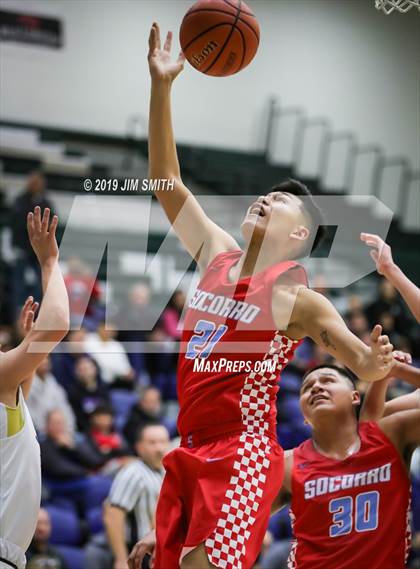 Thumbnail 3 in Santa Fe vs. Socorro (Jalene Berger Allstate Holiday Tournament) photogallery.