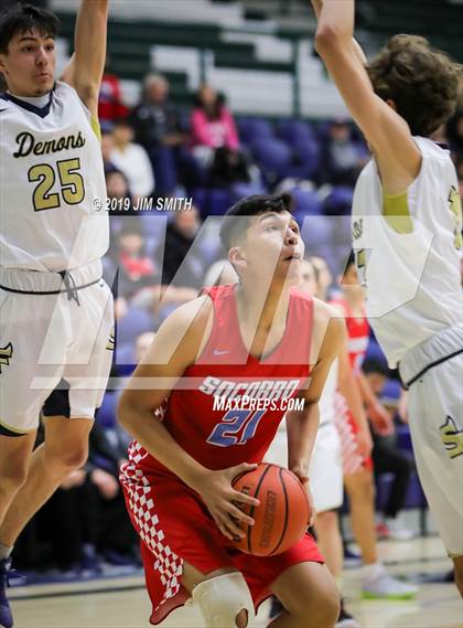 Thumbnail 3 in Santa Fe vs. Socorro (Jalene Berger Allstate Holiday Tournament) photogallery.