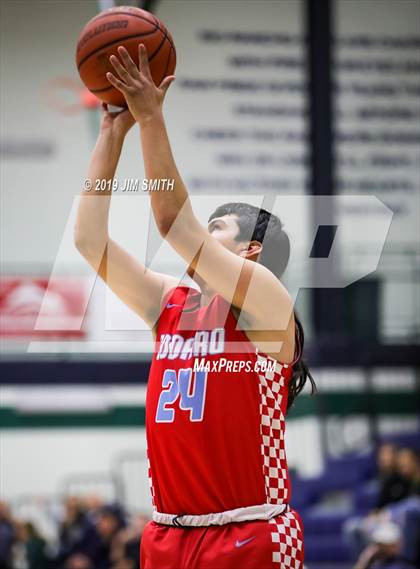 Thumbnail 1 in Santa Fe vs. Socorro (Jalene Berger Allstate Holiday Tournament) photogallery.