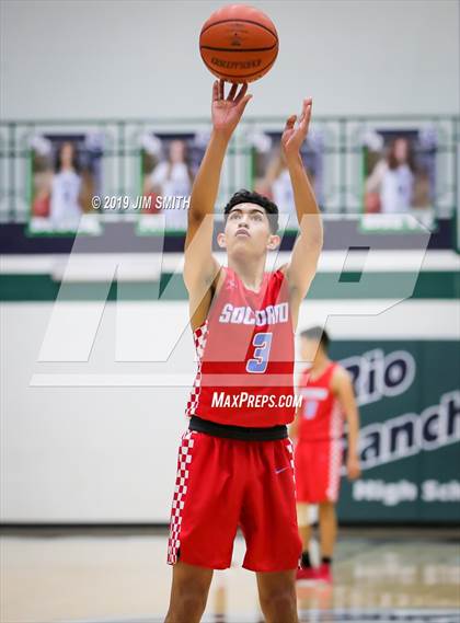Thumbnail 1 in Santa Fe vs. Socorro (Jalene Berger Allstate Holiday Tournament) photogallery.