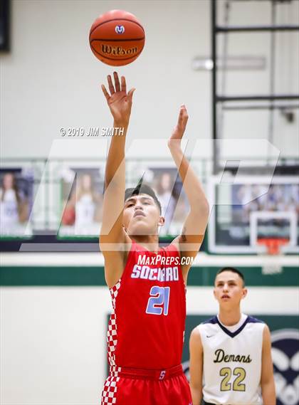 Thumbnail 3 in Santa Fe vs. Socorro (Jalene Berger Allstate Holiday Tournament) photogallery.