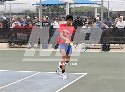 Thumbnail 2 in UIL 6A Tennis Boys and Mixed Doubles Semifinal photogallery.