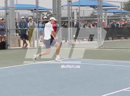 Thumbnail 3 in UIL 6A Tennis Boys and Mixed Doubles Semifinal photogallery.