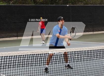 Thumbnail 2 in UIL 6A Tennis Boys and Mixed Doubles Semifinal photogallery.