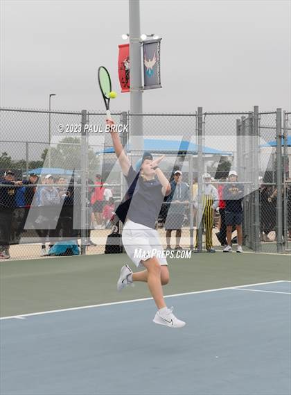 Thumbnail 3 in UIL 6A Tennis Boys and Mixed Doubles Semifinal photogallery.
