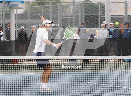Thumbnail 3 in UIL 6A Tennis Boys and Mixed Doubles Semifinal photogallery.
