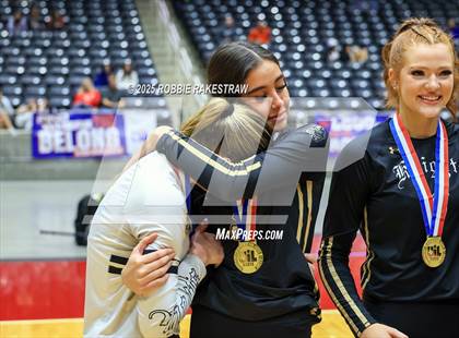 Thumbnail 2 in Wimberley vs. Eagle Mountain (UIL 4A D2 Volleyball Final Medal Ceremony) photogallery.