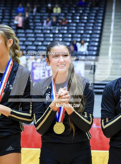 Thumbnail 3 in Wimberley vs. Eagle Mountain (UIL 4A D2 Volleyball Final Medal Ceremony) photogallery.