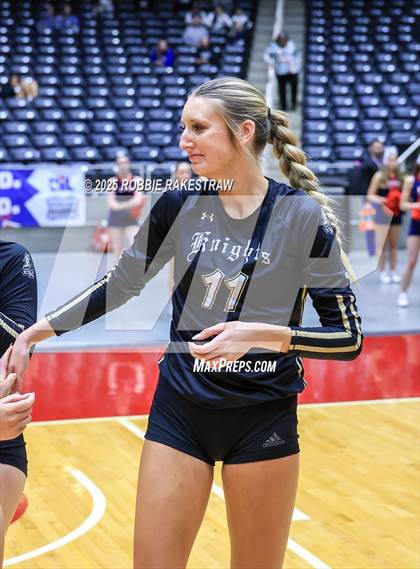 Thumbnail 2 in Wimberley vs. Eagle Mountain (UIL 4A D2 Volleyball Final Medal Ceremony) photogallery.