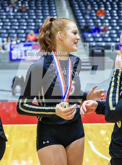 Thumbnail 1 in Wimberley vs. Eagle Mountain (UIL 4A D2 Volleyball Final Medal Ceremony) photogallery.