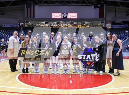 Thumbnail 3 in Wimberley vs. Eagle Mountain (UIL 4A D2 Volleyball Final Medal Ceremony) photogallery.