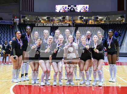 Thumbnail 1 in Wimberley vs. Eagle Mountain (UIL 4A D2 Volleyball Final Medal Ceremony) photogallery.