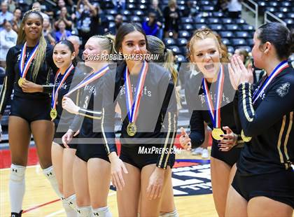 Thumbnail 1 in Wimberley vs. Eagle Mountain (UIL 4A D2 Volleyball Final Medal Ceremony) photogallery.