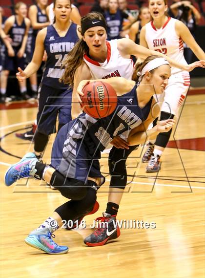 Thumbnail 3 in Seton Catholic vs. Cactus Shadows (AIA D2 Final) photogallery.