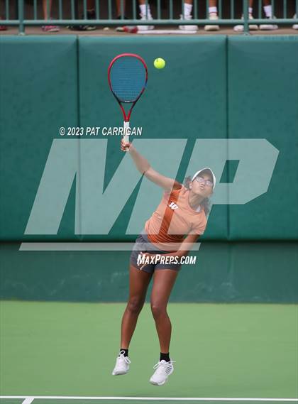 Thumbnail 2 in Round Rock Westwood vs Memorial (UIL 6A Team Tennis Final) photogallery.