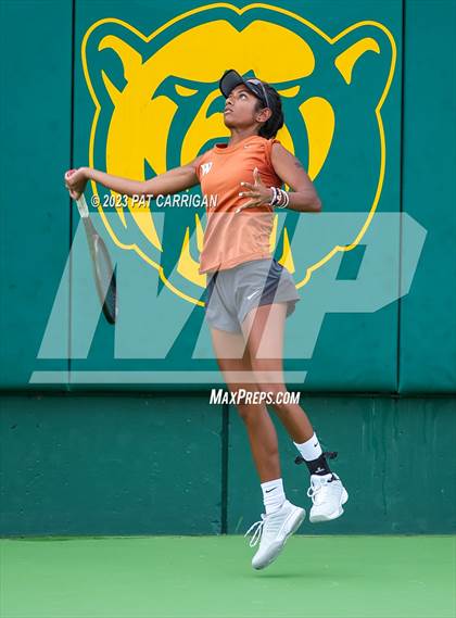 Thumbnail 3 in Round Rock Westwood vs Memorial (UIL 6A Team Tennis Final) photogallery.