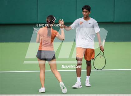 Thumbnail 3 in Round Rock Westwood vs Memorial (UIL 6A Team Tennis Final) photogallery.