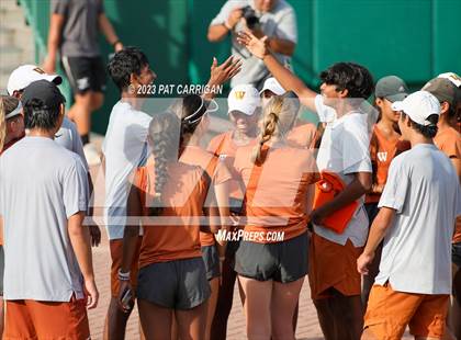 Thumbnail 2 in Round Rock Westwood vs Memorial (UIL 6A Team Tennis Final) photogallery.