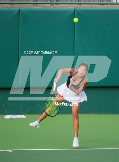 Thumbnail 2 in Round Rock Westwood vs Memorial (UIL 6A Team Tennis Final) photogallery.