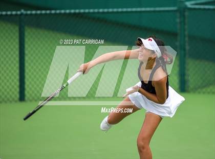 Thumbnail 2 in Round Rock Westwood vs Memorial (UIL 6A Team Tennis Final) photogallery.