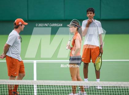 Thumbnail 3 in Round Rock Westwood vs Memorial (UIL 6A Team Tennis Final) photogallery.