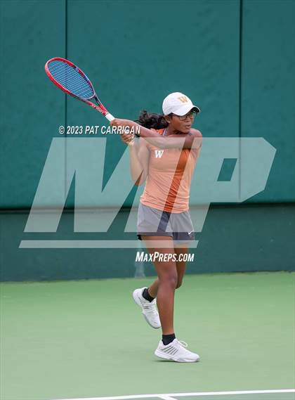 Thumbnail 3 in Round Rock Westwood vs Memorial (UIL 6A Team Tennis Final) photogallery.