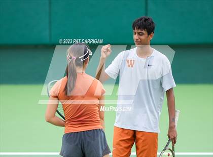 Thumbnail 2 in Round Rock Westwood vs Memorial (UIL 6A Team Tennis Final) photogallery.