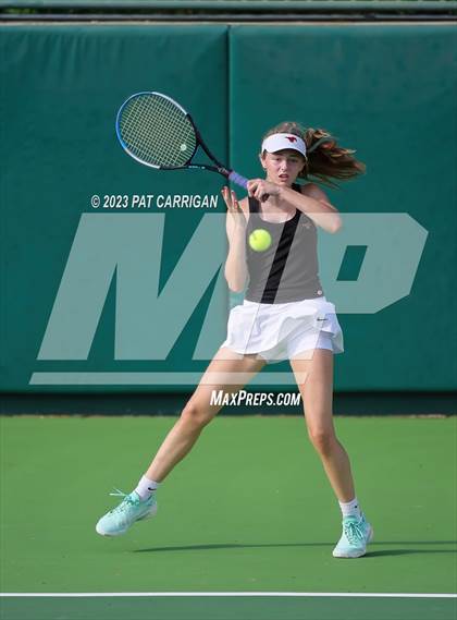 Thumbnail 2 in Round Rock Westwood vs Memorial (UIL 6A Team Tennis Final) photogallery.