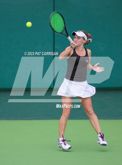 Thumbnail 2 in Round Rock Westwood vs Memorial (UIL 6A Team Tennis Final) photogallery.