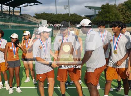 Thumbnail 3 in Round Rock Westwood vs Memorial (UIL 6A Team Tennis Final) photogallery.