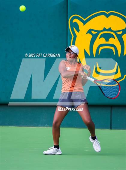 Thumbnail 3 in Round Rock Westwood vs Memorial (UIL 6A Team Tennis Final) photogallery.