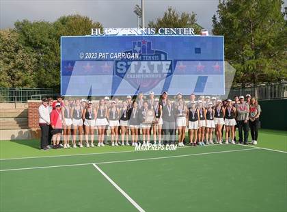 Thumbnail 2 in Round Rock Westwood vs Memorial (UIL 6A Team Tennis Final) photogallery.