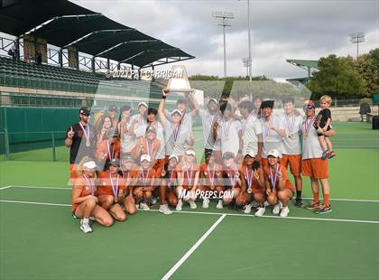 Thumbnail 2 in Round Rock Westwood vs Memorial (UIL 6A Team Tennis Final) photogallery.
