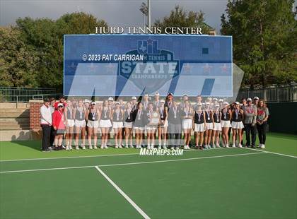 Thumbnail 2 in Round Rock Westwood vs Memorial (UIL 6A Team Tennis Final) photogallery.