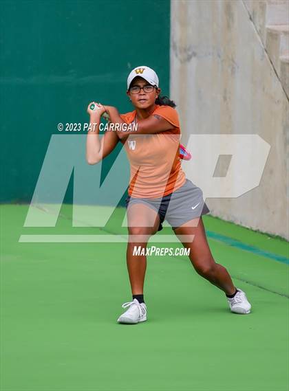 Thumbnail 2 in Round Rock Westwood vs Memorial (UIL 6A Team Tennis Final) photogallery.