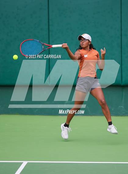Thumbnail 3 in Round Rock Westwood vs Memorial (UIL 6A Team Tennis Final) photogallery.
