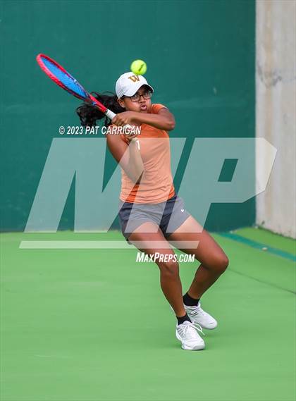 Thumbnail 2 in Round Rock Westwood vs Memorial (UIL 6A Team Tennis Final) photogallery.