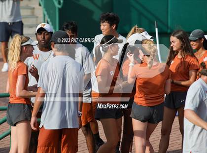 Thumbnail 1 in Round Rock Westwood vs Memorial (UIL 6A Team Tennis Final) photogallery.