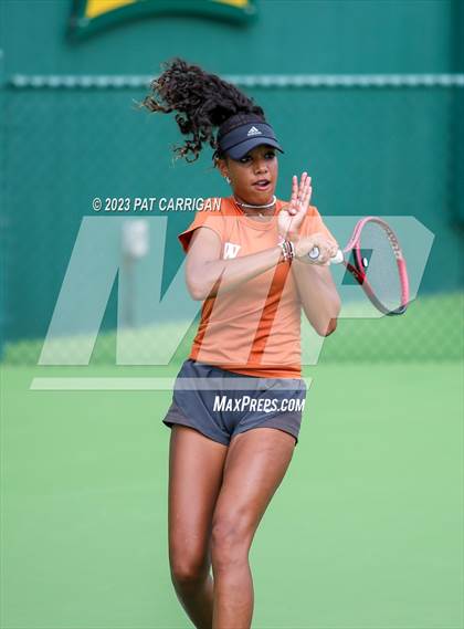 Thumbnail 2 in Round Rock Westwood vs Memorial (UIL 6A Team Tennis Final) photogallery.
