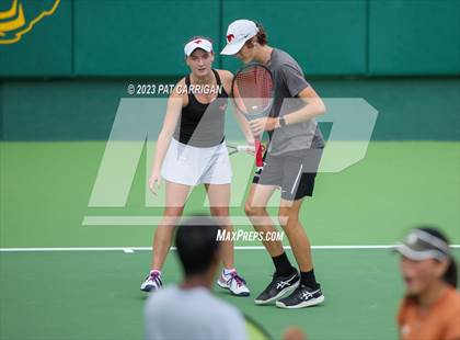 Thumbnail 2 in Round Rock Westwood vs Memorial (UIL 6A Team Tennis Final) photogallery.