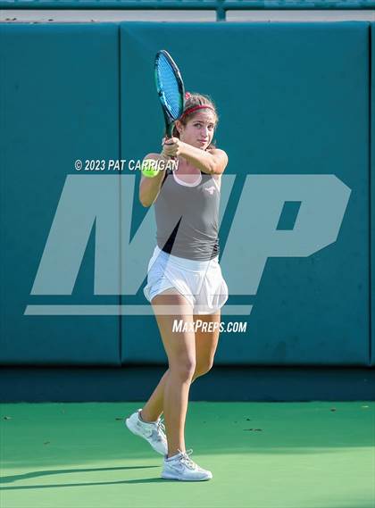 Thumbnail 2 in Round Rock Westwood vs Memorial (UIL 6A Team Tennis Final) photogallery.