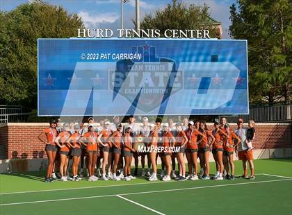 Thumbnail 2 in Round Rock Westwood vs Memorial (UIL 6A Team Tennis Final) photogallery.