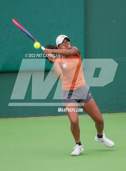 Thumbnail 2 in Round Rock Westwood vs Memorial (UIL 6A Team Tennis Final) photogallery.
