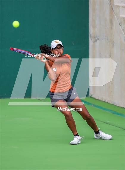 Thumbnail 3 in Round Rock Westwood vs Memorial (UIL 6A Team Tennis Final) photogallery.