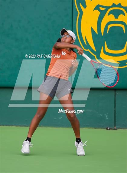 Thumbnail 2 in Round Rock Westwood vs Memorial (UIL 6A Team Tennis Final) photogallery.