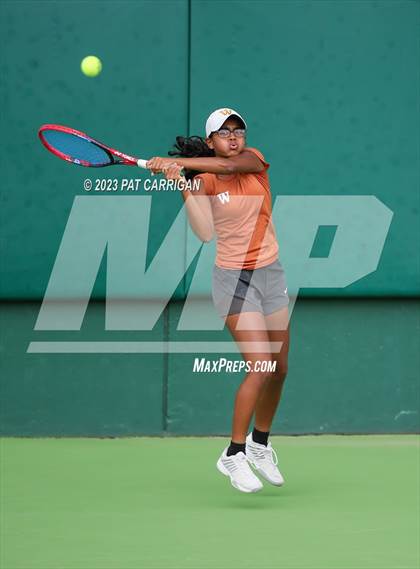 Thumbnail 3 in Round Rock Westwood vs Memorial (UIL 6A Team Tennis Final) photogallery.