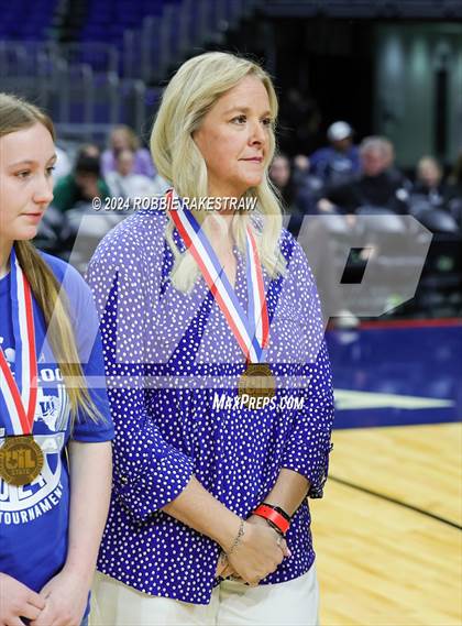 Thumbnail 2 in Newcastle vs. Westbrook (UIL 1A Basketball Semifinal Medal Ceremony) photogallery.
