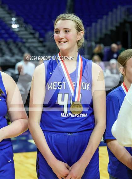 Thumbnail 3 in Newcastle vs. Westbrook (UIL 1A Basketball Semifinal Medal Ceremony) photogallery.